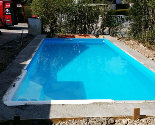 Erneuerung Pool mit Schiebedach, Feldkirchen - M+D Garten- und Landschaftsbeu GmbH