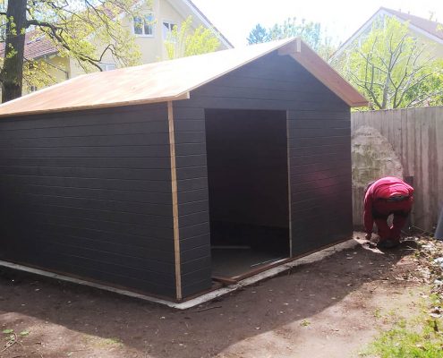 Bau eines neuen Gartenhauses